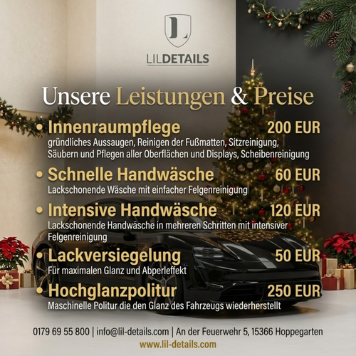 Wunschgutschein für eine Fahrzeugaufbereitung bei LiLDetails