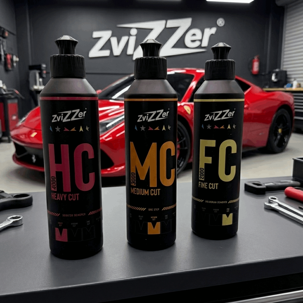 Zvizzer 3er-Pack Polituren HC + MC + FC für das perfekte Finish - verschiedene Größen