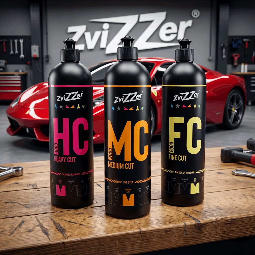 Zvizzer 3er-Pack Polituren HC + MC + FC für das perfekte Finish - verschiedene Größen